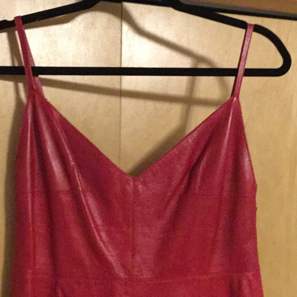 Valentino leather red dress - Picture 2 of 15